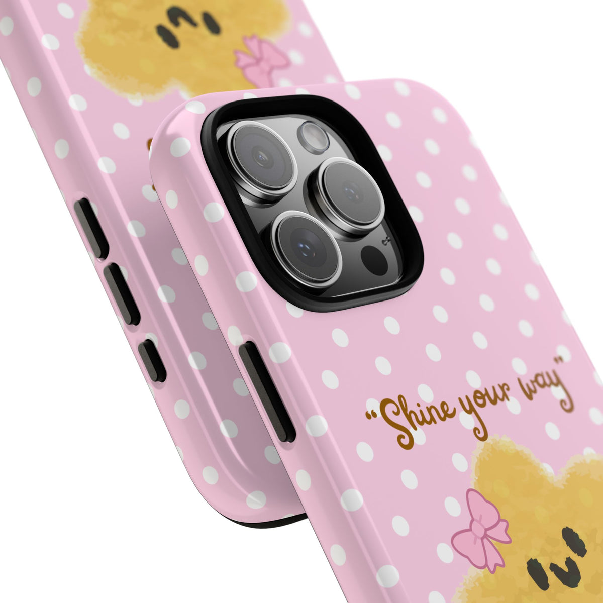 Cute Pink Polka Star Phone Case