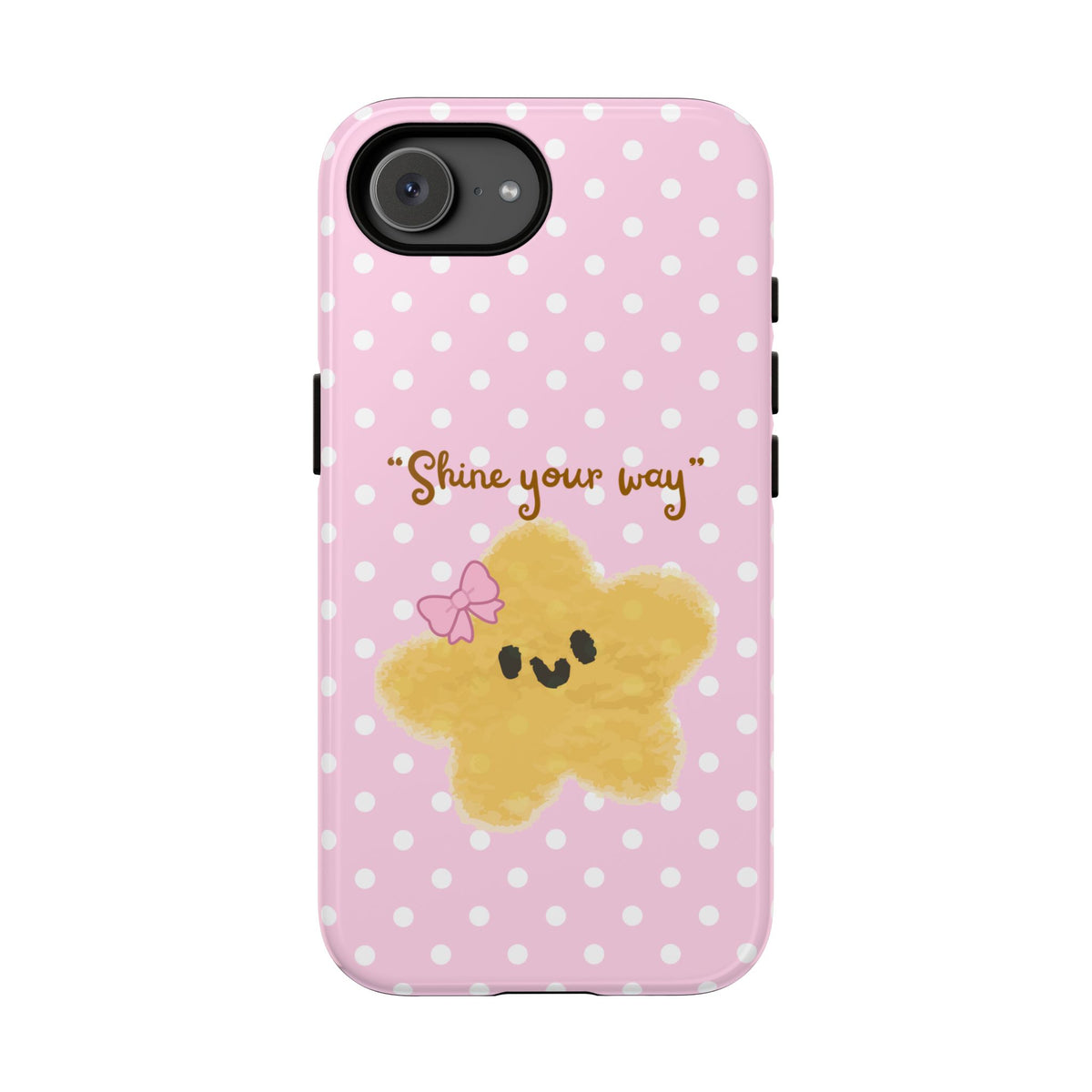 Cute Pink Polka Star Phone Case